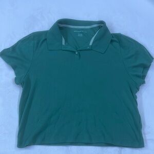 American Eagle cropped polo shirt